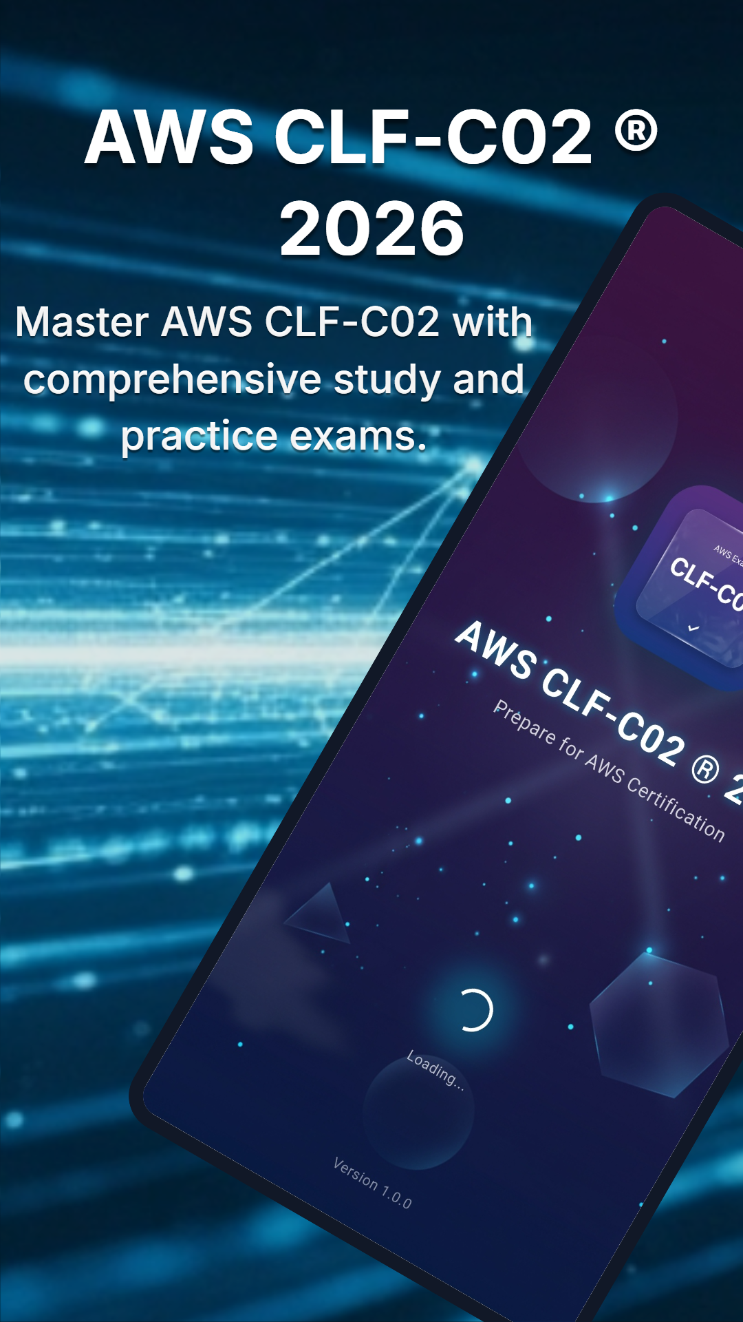 App home screen on mobile device
