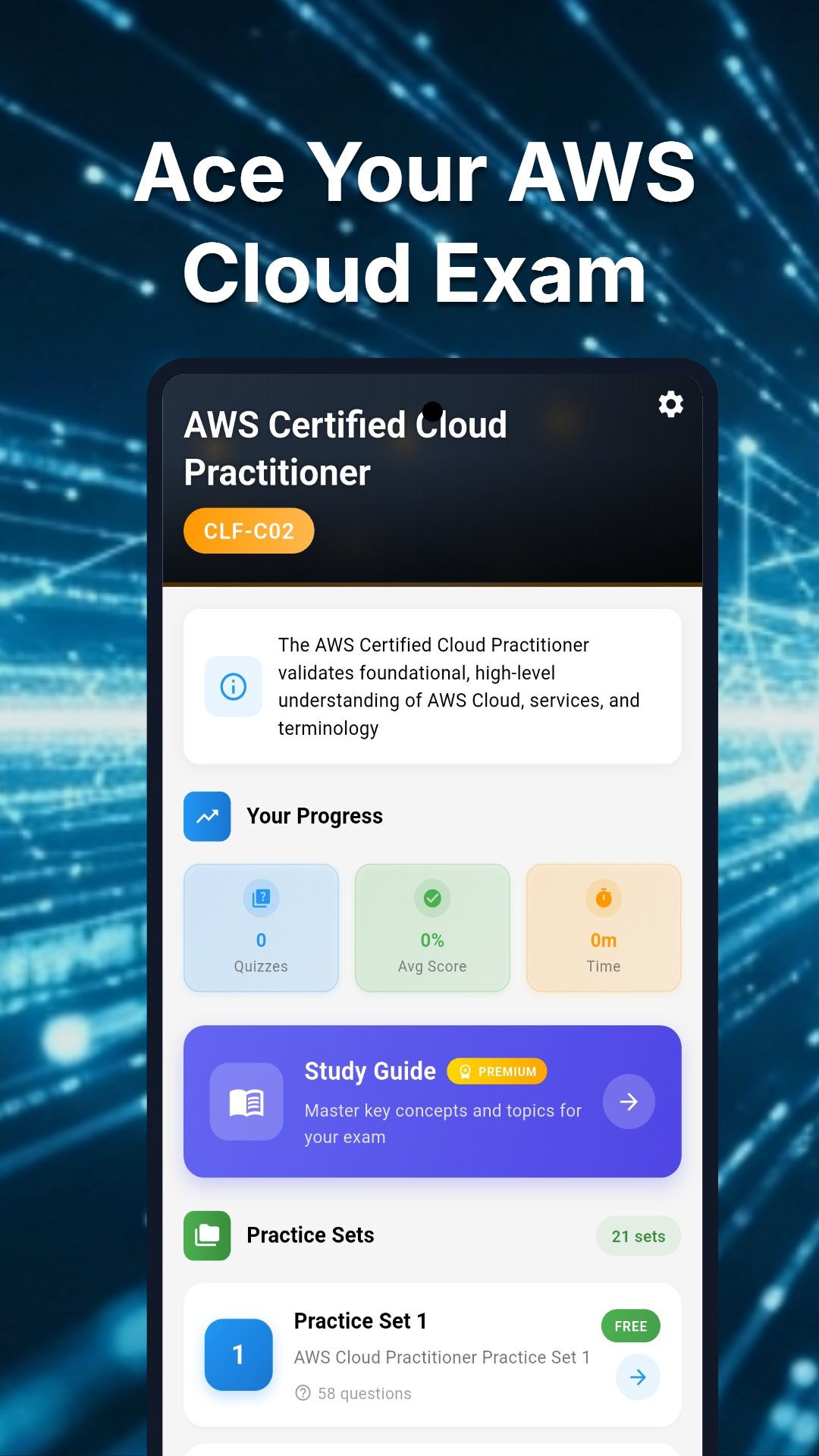 Dashboard view on mobile